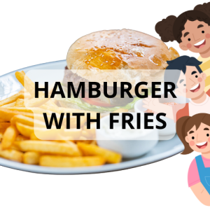 Hamburger with fries | همبرغر مع بطاطس